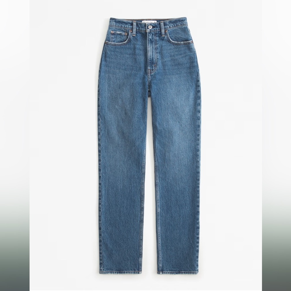 Abercrombie and fitch the 90’s straight 
Ultra high rise jeans